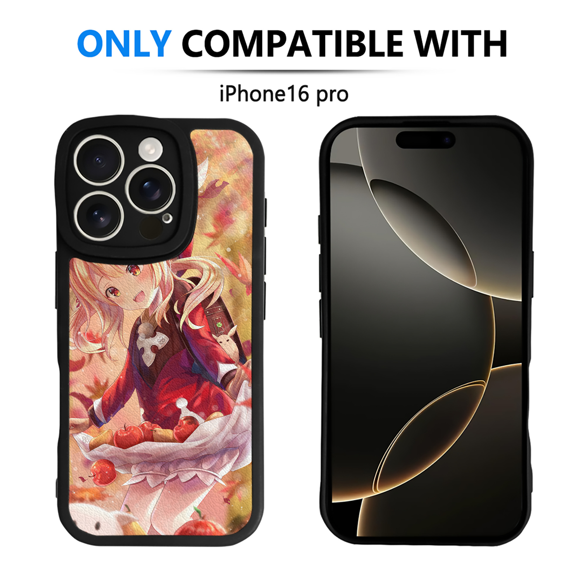げんし神 genshin 【iPhone 16シリーズ対応】シリコンスマホケース（レザー調） 材質：シリコン